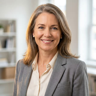 Sarah Coleman, genoemd als financieel directeur bij Dauw Vermobeek, op een profielfoto