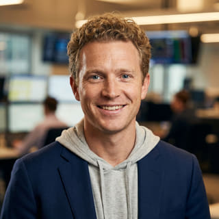 Ryan Brooks, vermeld als Lead Trading Analyst bij Dauw Vermobeek, op een profielfoto